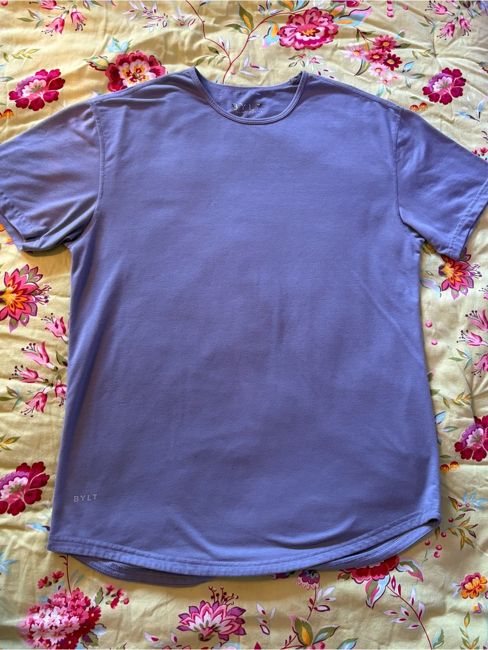 Bylt premium drop cut back blue tee men’s large 31x21 GUC
